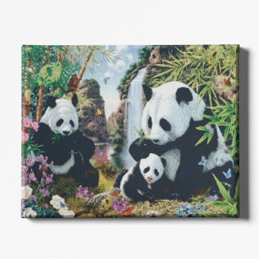 Kit Broderie Diamant Panda Nature