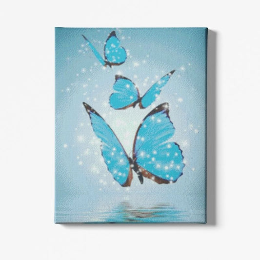 Kit Broderie Diamant Papillon Bleu - Brodeuse De Diamant