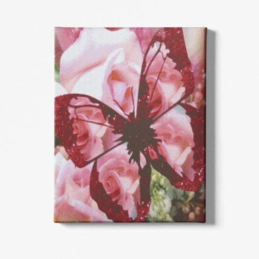 Kit Broderie Diamant Papillon Rose - Brodeuse De Diamant