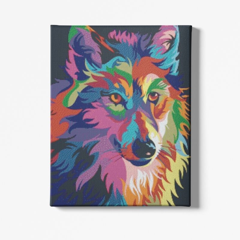 Kit Broderie Diamant Portait Loup - Brodeuse De Diamant