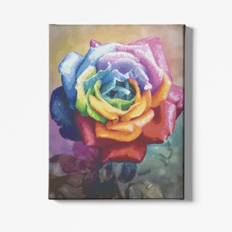 Kit Broderie Diamant Rose Multicolore