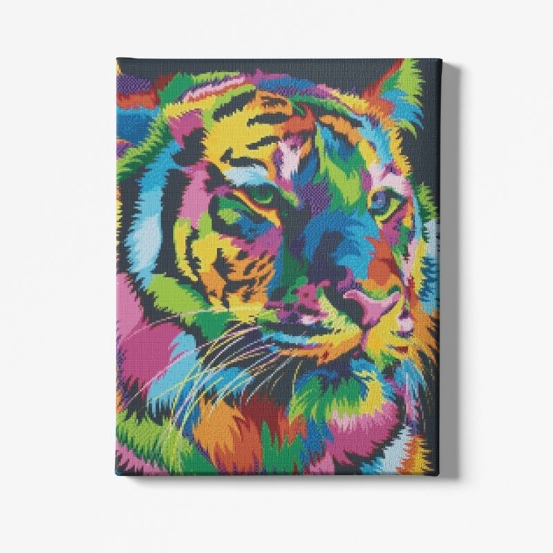 Kit Broderie Diamant Tigre Multicolore - Brodeuse De Diamant
