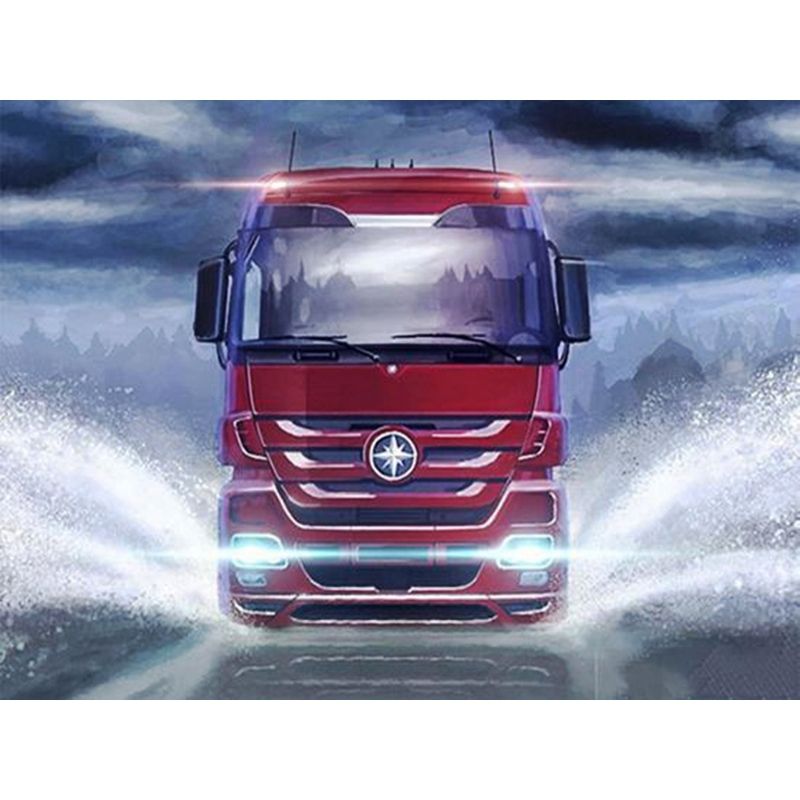 Kit Broderie Diamant Camion Routier
