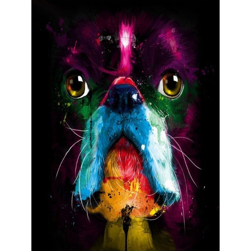 Kit Broderie Diamant Chien Artiste - Brodeuse De Diamant