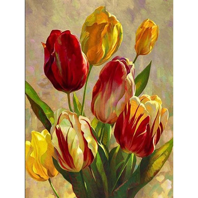Kit Broderie Diamant Fleur Tulipes - Brodeuse De Diamant