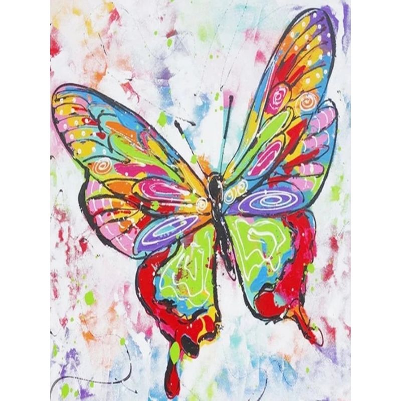 Kit Broderie Diamant Papillon Pop Art - Brodeuse De Diamant