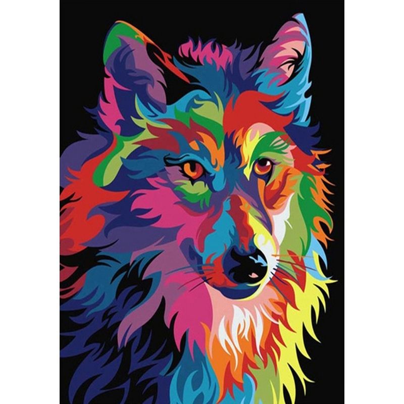 Kit Broderie Diamant Portait Loup - Brodeuse De Diamant