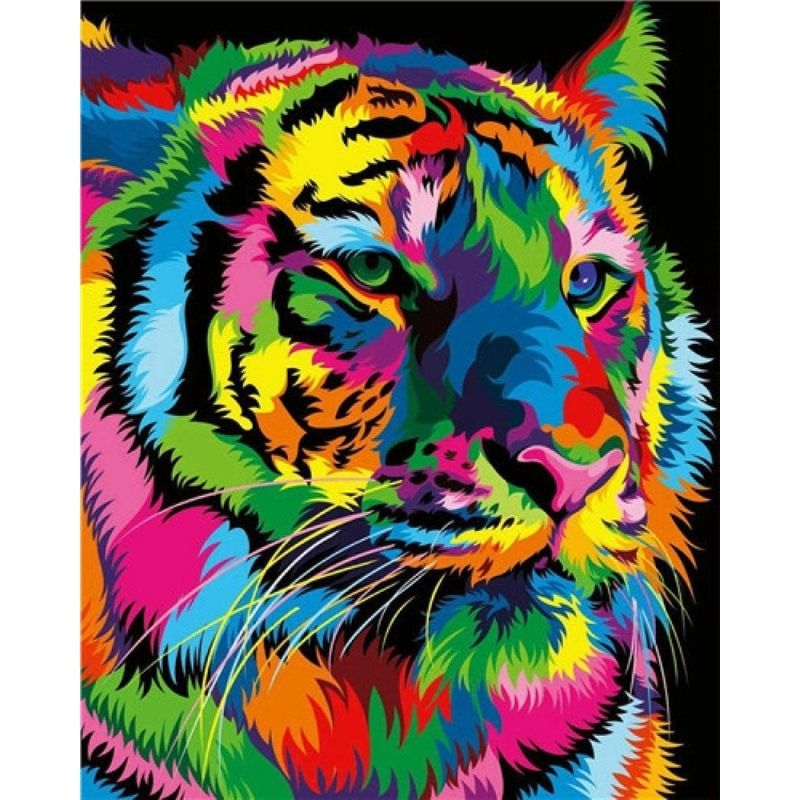 Kit Broderie Diamant Tigre Multicolore - Brodeuse De Diamant