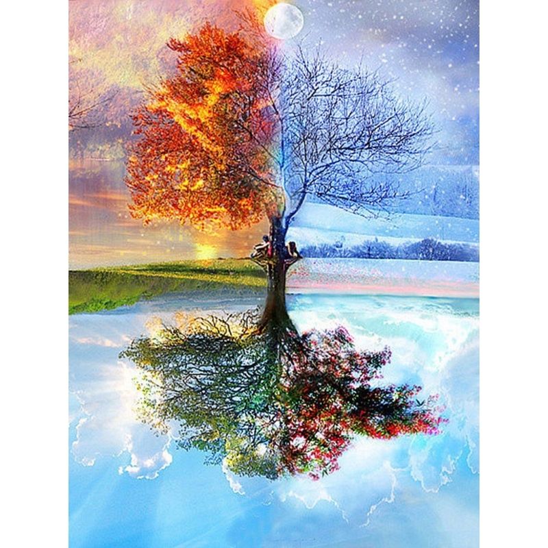 Kit Broderie Diamant Zen Arbre de Vie - Brodeuse De Diamant